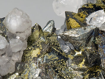 Tetrahedrite with Chalcopyrite and Quartz. 