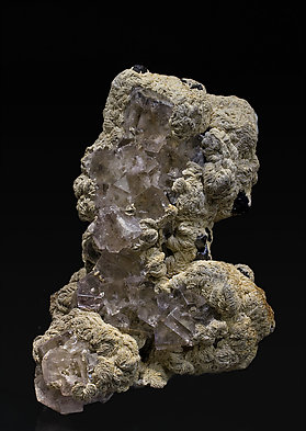 Fluorite with Siderite and Sphalerite. Side