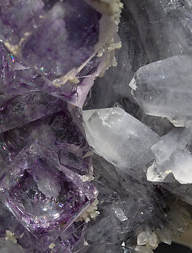 Fluorite with Quartz. 