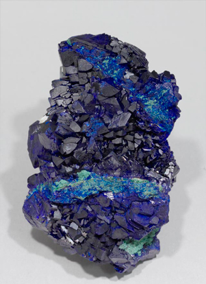 Azurite with Malachite. Front