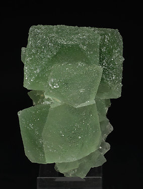 Octahedral Fluorite with Quartz and Calcite. 
