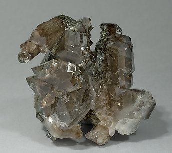 Smoky Quartz with chlorite. 