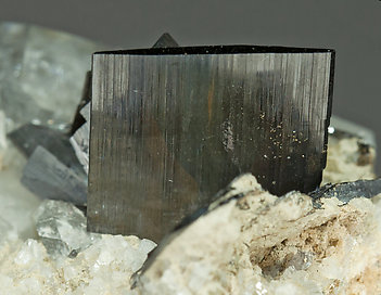 Brookite with Quartz and Albite. 