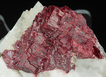 Cinnabar with Calcite. 