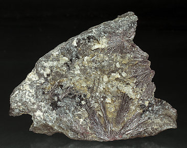 Kermesite with Valentinite and Calcite.