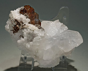 Brookite with Quartz.