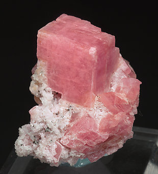 Rhodochrosite with Quartz. Front