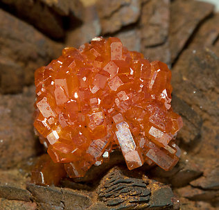 Vanadinite with Siderite. 