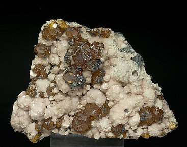 Sphalerite with Galena and Rhodochrosite. 