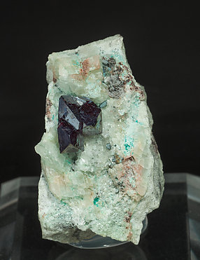 Cuprite with Calcite and Chrysocolla.