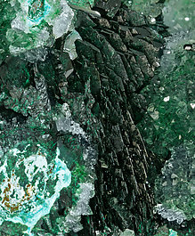 Clinoatacamite with Gypsum. 