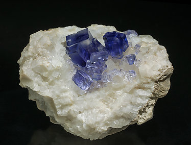 Fluorite with Quartz. Side