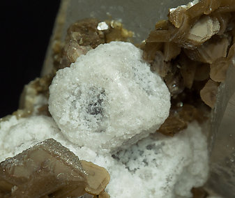 Fluorite with Quartz and Siderite. 