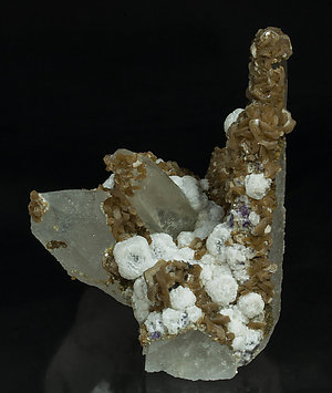 Fluorite with Quartz and Siderite. Front