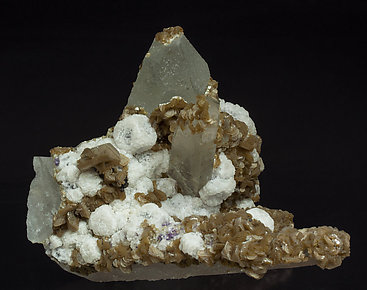 Fluorite with Quartz and Siderite. Top