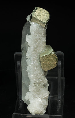 Pyrite with Calcite-Dolomite and Quartz. 