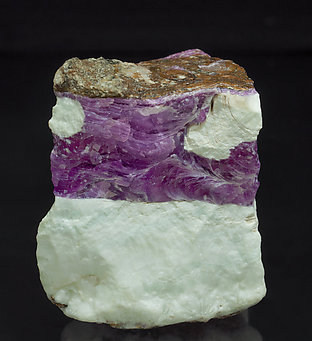Cobaltoan Calcite on Calcite with Aurichalcite inclusions (variety zeiringite). Front