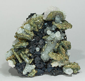 Pyrite after Pyrrhotite with Sphalerite and Quartz. 