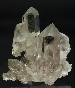 Smoky Quartz with Chlorite and Feldspar.