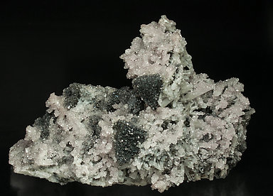 Tennantite with Smithsonite and Quartz. 