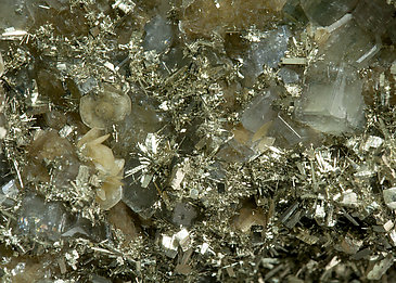 Fluorapatite with Pyrite and Siderite. 