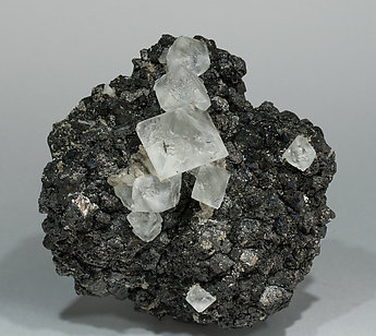 Octahedral Fluorite with Magnetite. 