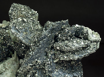 Löllingite with Molybdenite, Calcite, Arsenopyrite, Fluorite and Quartz. 