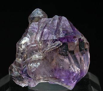 Quartz (variety amethyst) with Quartz (variety smoky).