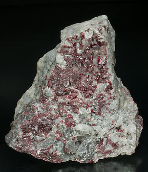 Cinnabar with Mercury and Calcite. 