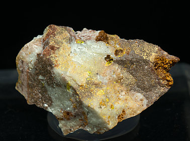 Gold with Rodalquilarite, Jarosite and Quartz.