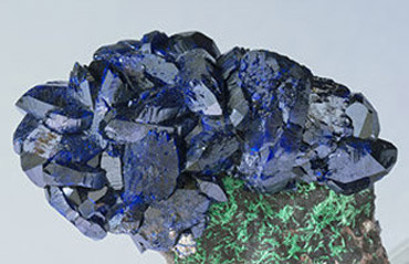 Azurite with Malaquite. 