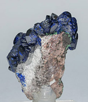 Azurite with Malaquite. Rear