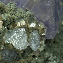 Fluorite with Topaz, Muscovite and Chlorite. 