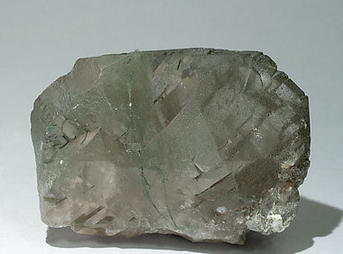 Quartz (variety smoky and gwindel) with Chlorite. Front