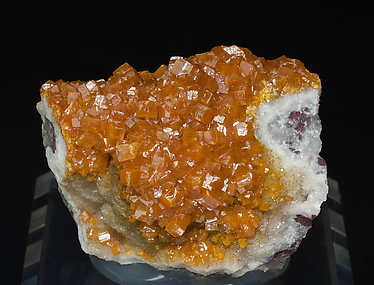 Wulfenite with Calcite.