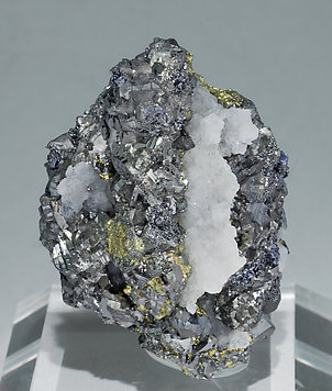 Tennantite with Quartz and Chalcopyrite. 