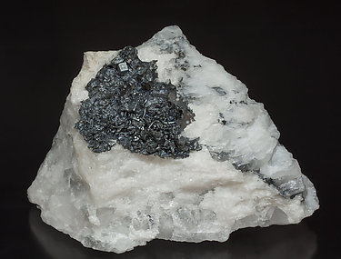 Acanthite with Calcite.