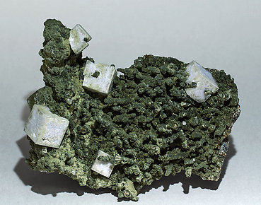 Fluorite with Quartz and Clinochlore. 