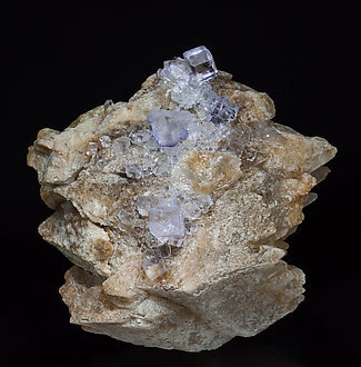 Fluorite with Calcite. 