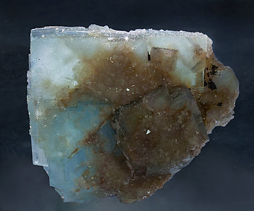 Fluorite with Quartz. Light behind