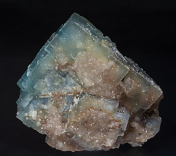 Fluorite with Quartz. Side