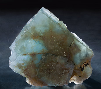 Fluorite with Quartz. Light behind