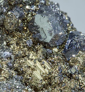 Galena with Pyrite and Calcite. 