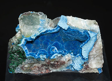 Shattuckite with Malachite and Quartz.